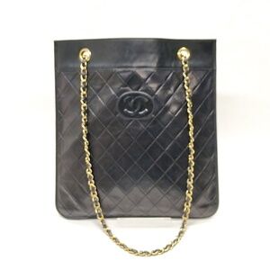Chanel Black Lamb Skin Hand Bag